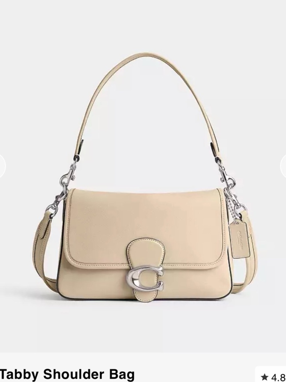 Coach Tabby Shoulder Bag in Chalk Beige